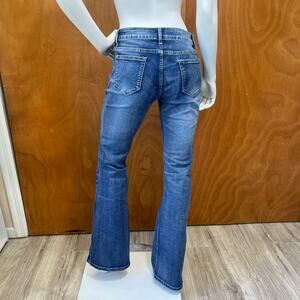 Shein Women's Light Wash Mid-Waisted Flare Leg Blue Jeans Size Tall L